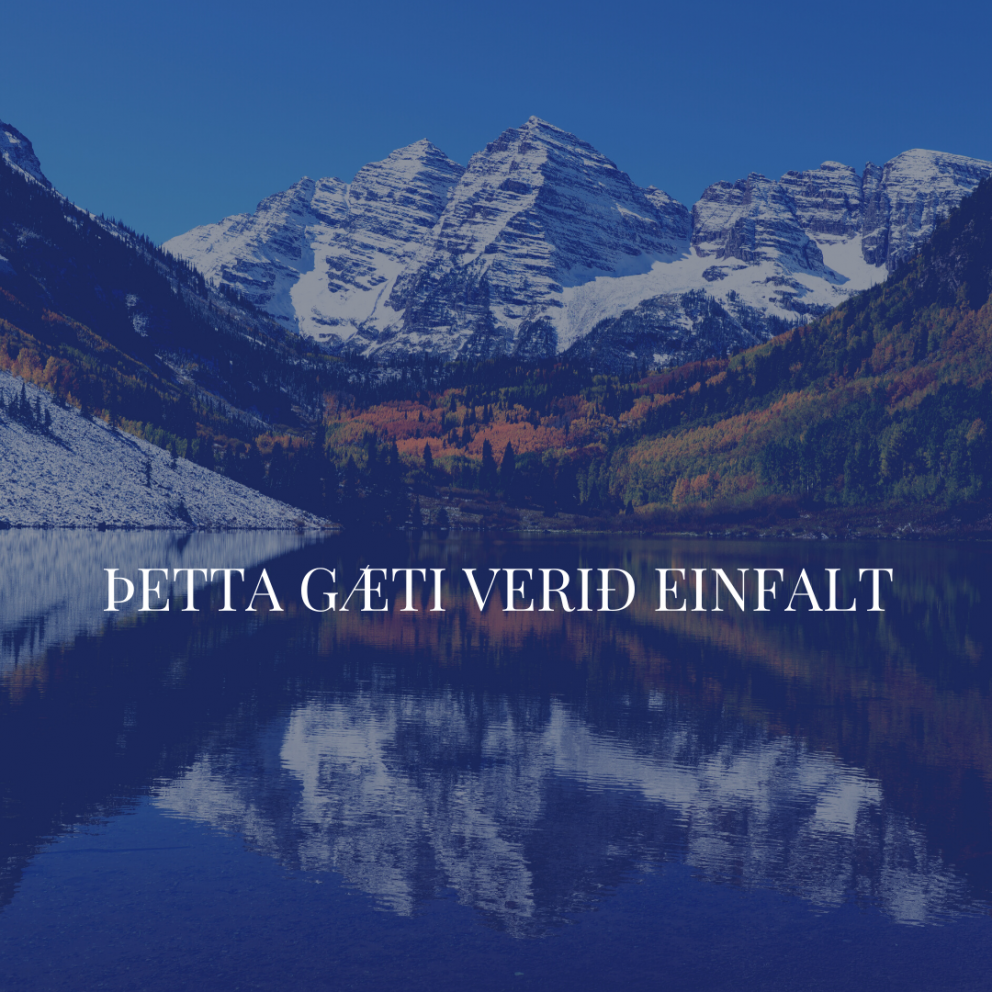 Þetta gæti verið einfalt