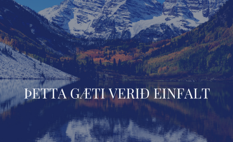Þetta gæti verið einfalt